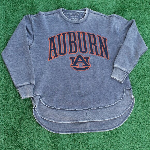 Pressbox Tops - Auburn Tigers Vintage wash poncho style sweatshirt